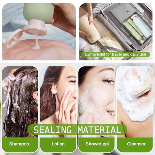 MAYCREATE® 100ml Travel Bottle Kit for Toiletries 9PCS Soft PE Leakproof Empty Squeeze Dispenser for Shampoo Body Lotion With Storage Pouch MAYCREATE® 100ml Travel Bottle Kit for Toiletries 9PCS Soft PE Leakproof Empty Squeeze Dispenser for Shampoo Body Lotion With Storage Pouch